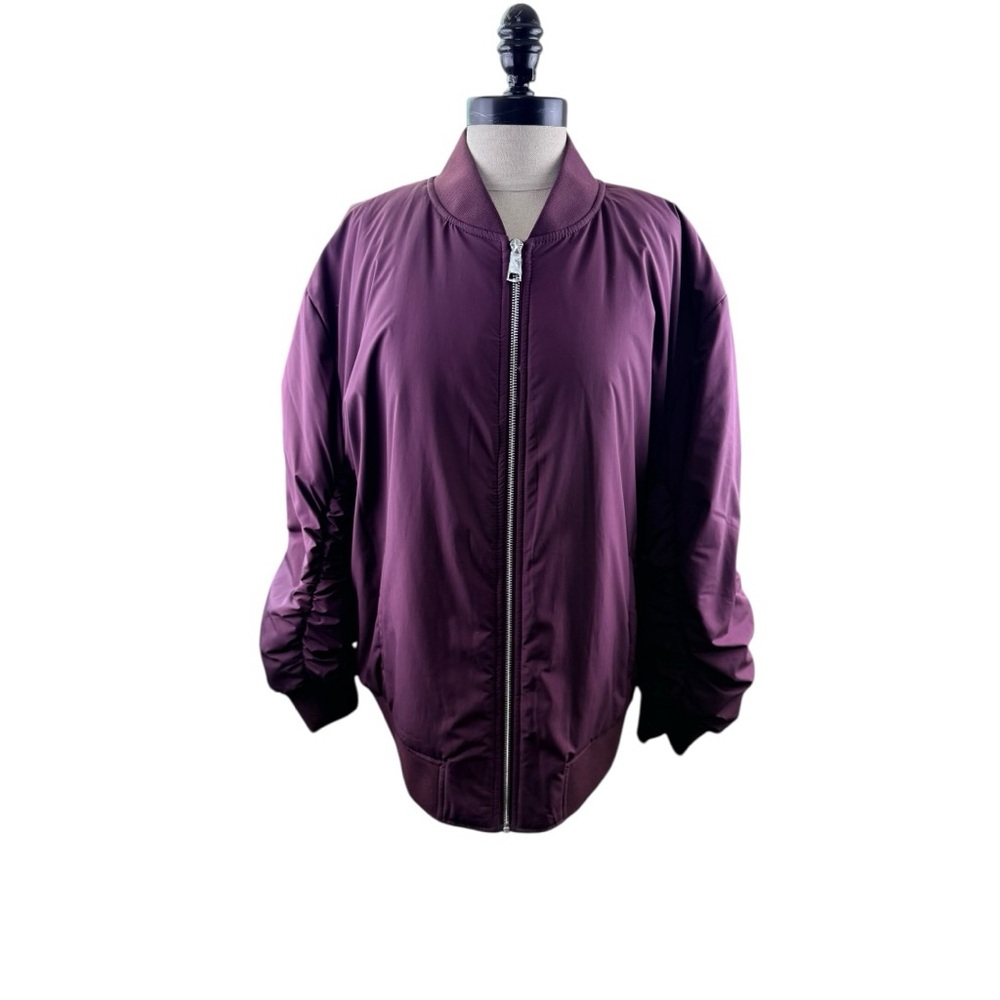 Express Deep Purple Bomber Jacket - image 1